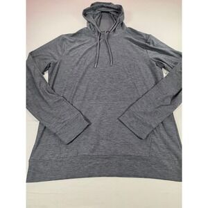 Kyodan Mens Space Dye Hoodie Gray Activewear Lightweight Sweatshirt Size M